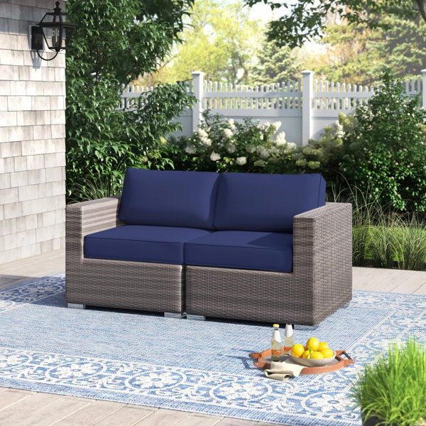 Beachcrest Home Arreola Fully Assembled 66" Wide Outdoor Wicker